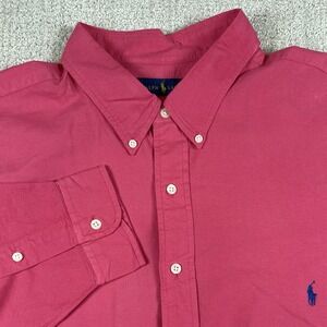 Polo Ralph Lauren Men's 2XB Pink Long Sleeve Button Down Shirt